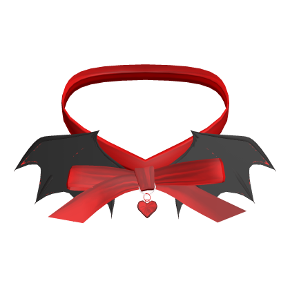 vampy bat red ribbon collar