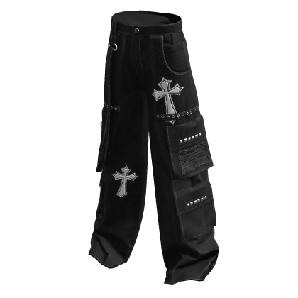 Cross Y2K Cargo Pants Black & White