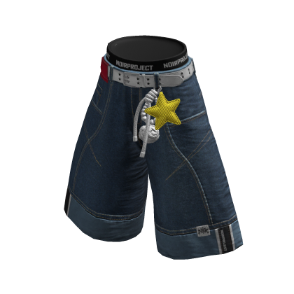 NOIR Y2K Denim Jorts (Blue)