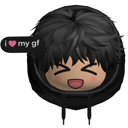 [CHEAP] Cute Hoodie Boy Head Happy Chibi Face