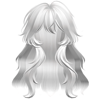 Shy Fluffy Wavy Girly Anime Hair (White)