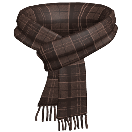 1.0 Plaid Scarf Brown Snow Cozy Striped Knit Warm
