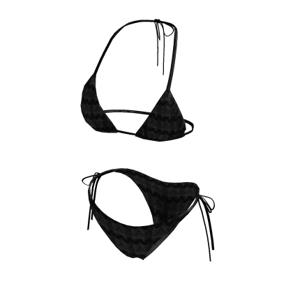 Triangle Black Zig Zag Bikini