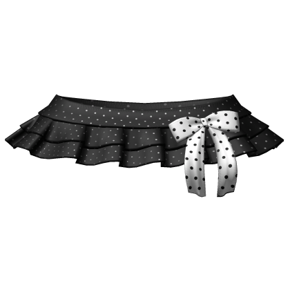┊♰ ꒱ cute polka dot mini skirt  3.0 ꒰black꒱ 