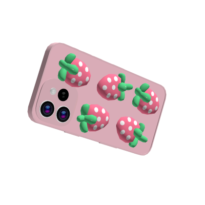 Pink Strawberry Phone 🍓 (Hand)