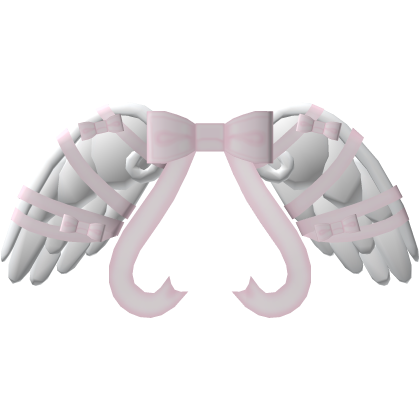 ♡ : small kawaii peagasus wings + pink ribbons