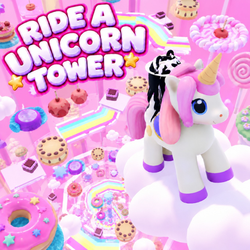 [Candy tower] Ride a unicorn tower