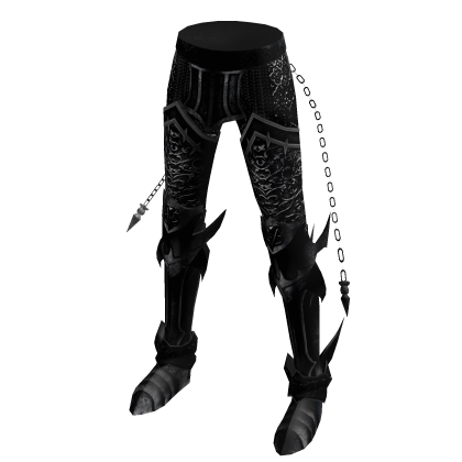 Medieval Knight Spiky Armor Pants -Black