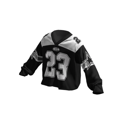 Boxy Football Longsleeve Jersey (Black)