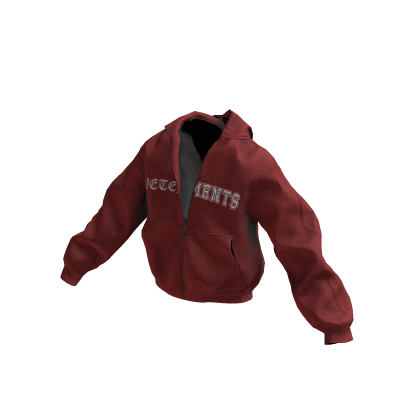 Red Half-Zipped Vetements Hoodie