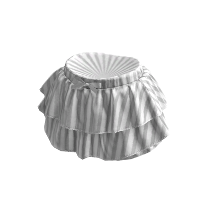 ✨ Coquette White Striped Ruffle Shorts