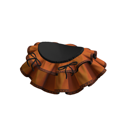 Skirt Orange Ruffle Halloween Bow Velvet Mini Chic
