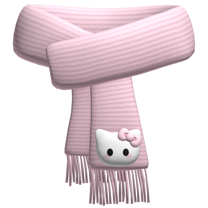 Plush Kitty Pink Scarf