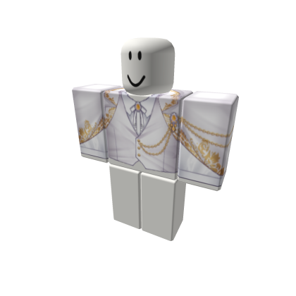 White and Gold Emperor's Suit Top