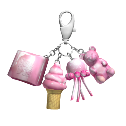 Pink Needoh Squishy Toy Keychain