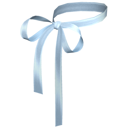 Dainty Coquette Ribbon Bow Necklace Blue