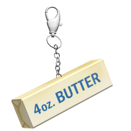 Butter Squishy Plush Toy Keychain