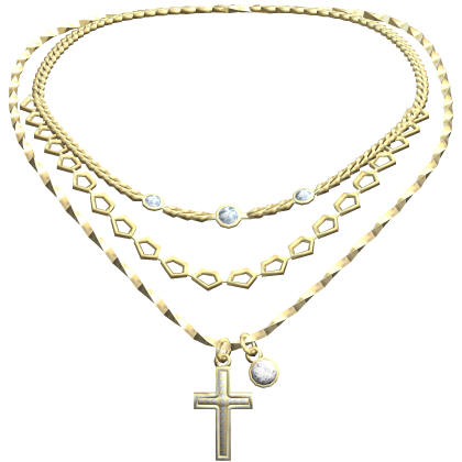 Gold Cross Layered Necklace 3.0