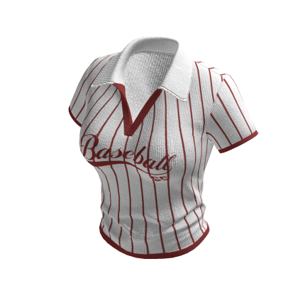 Red Baseball Polo Shirt