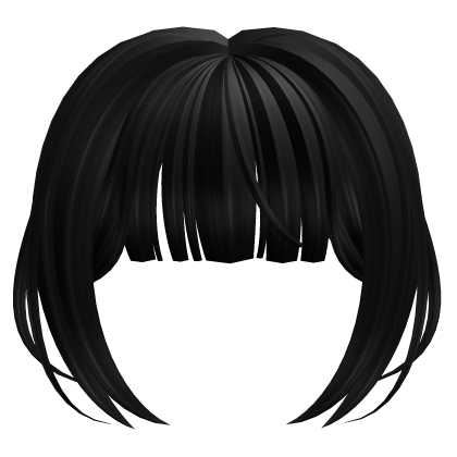 Cute Full Hair Bangs in Black