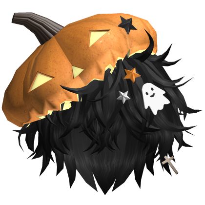HALLOWEEN PUMPKIN HAT HAIR(BLACK)