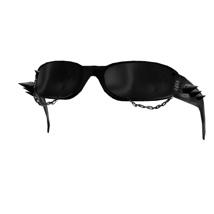 Dark Black Raised Y2k Punk Shades