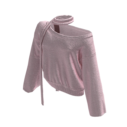 Loose Sweater + Scarf (Pink)