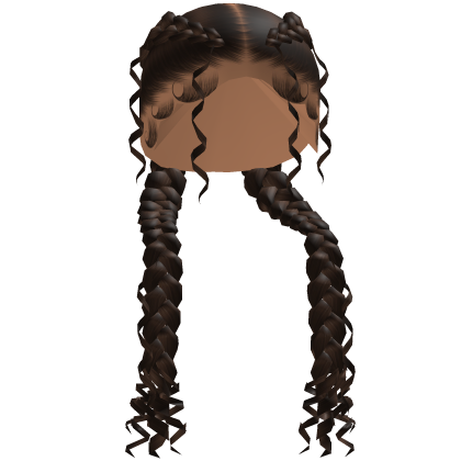 Double Curly Braids in Brown 