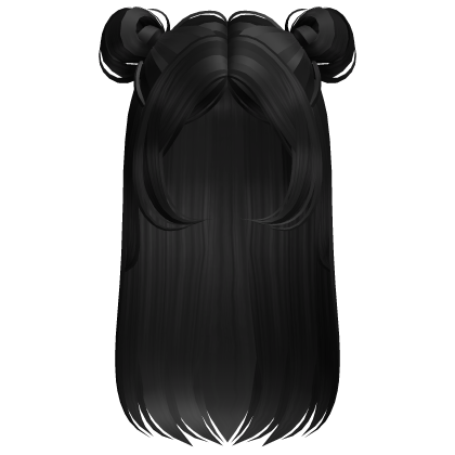Cute Space Buns Updo Hair (Black)