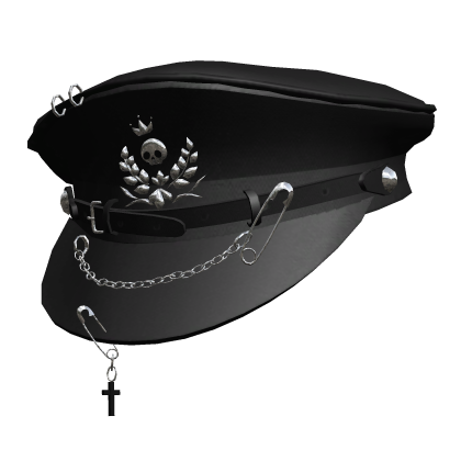 Black Goth Captain Hat
