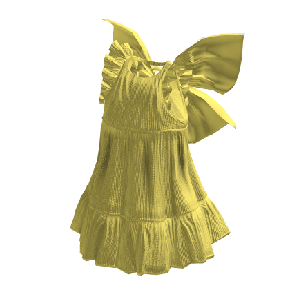 Yellow Ribbon Bow Dress
