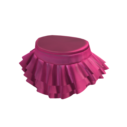 Leather Pink Ruffle Mni Skirt