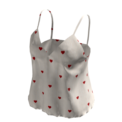 White Love Letter Heart Pajama Top Set