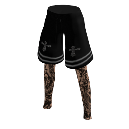 Y2k Shorts with Tattoos