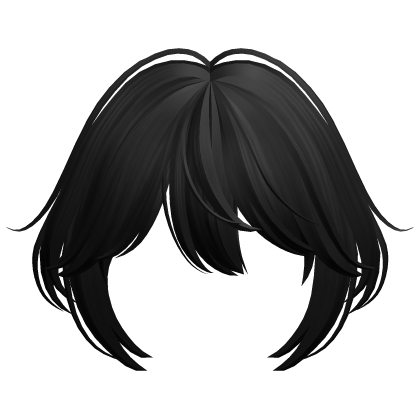 Black Anime Straight Bangs