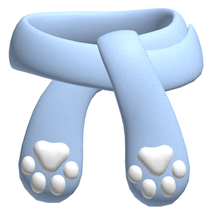 ♡ 3.0 comfy kitty paw scarf blue