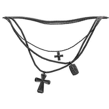 Silver Stacked Cross Necklace 1.0