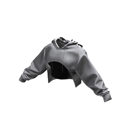 Grey Cut Hoodie