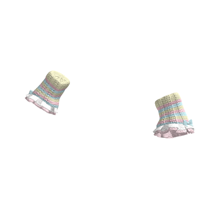 pastel confetti knitted lace arm warmers
