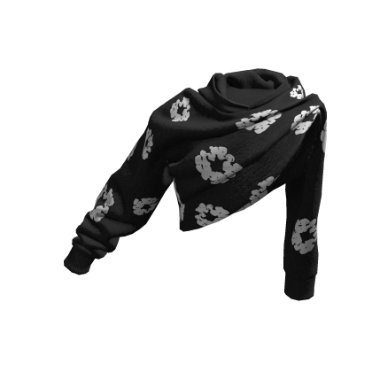 Black Denim Tears Raised Hoodie