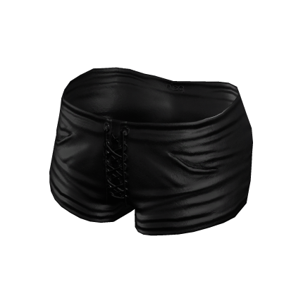 Lace Up Shorts / Black
