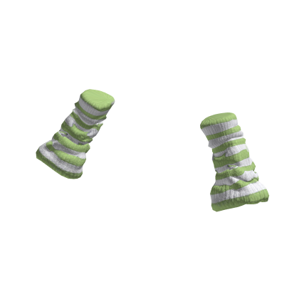 Chunk Green Apple Striped Arm Warmers