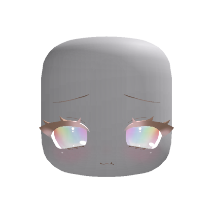 (Animated) adorable kawaii doll moe face rainbow