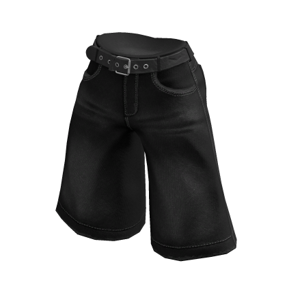 Jorts Black Jean Shorts Vintage Denim Skate Y2K