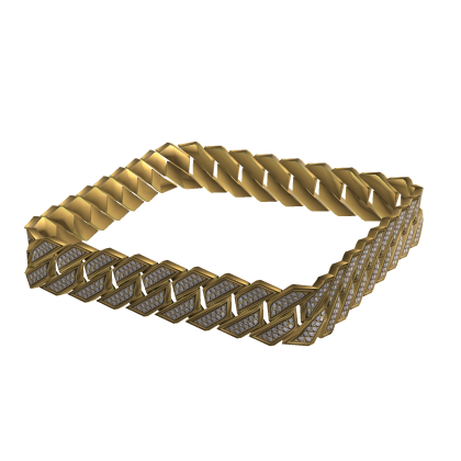 Iced Out Gold Chain Bracelet Left [1.0]