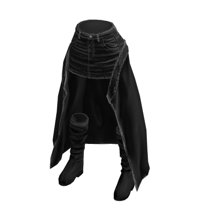 Summer Y2k skirts w/ boots [black]
