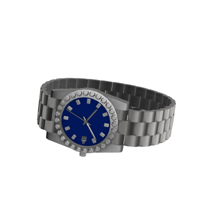 Luxury Blue & Silver Watch