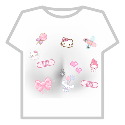 belly w hello kitty stickers
