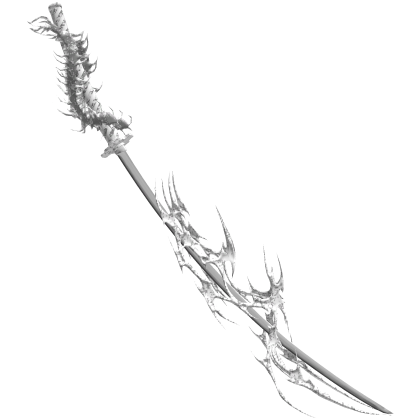 White Chrome Gothic Spike Katana Dark Alt