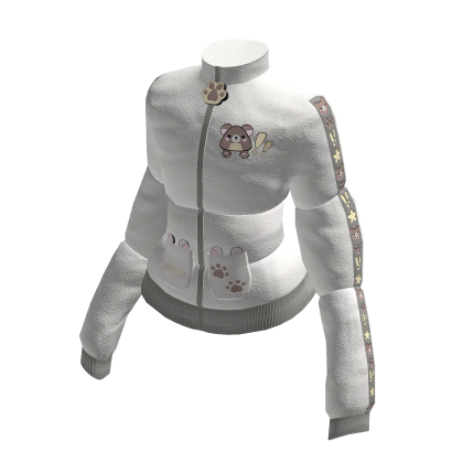 ♡ kawaii oversized bear puffer jacket ⋆ white
